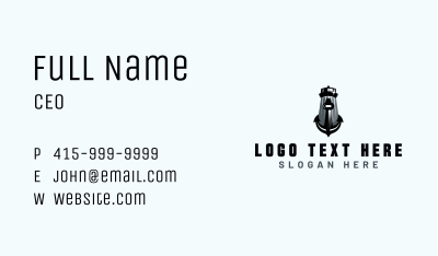 Anchor Lighthouse Marine Business Card Image Preview