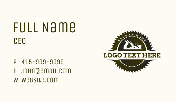 Table Saw Planer Business Card Design Image Preview