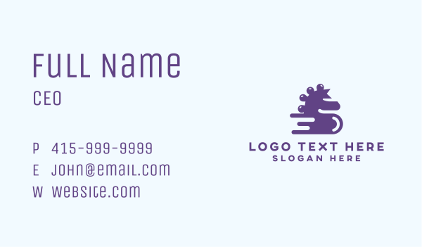 Fast Violet Seahorse Business Card Design Image Preview