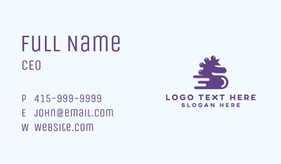 Fast Violet Seahorse Business Card Image Preview