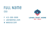 Patriotic American Badge Letter  Business Card Image Preview