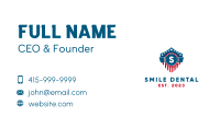 Patriotic American Badge Letter  Business Card Image Preview