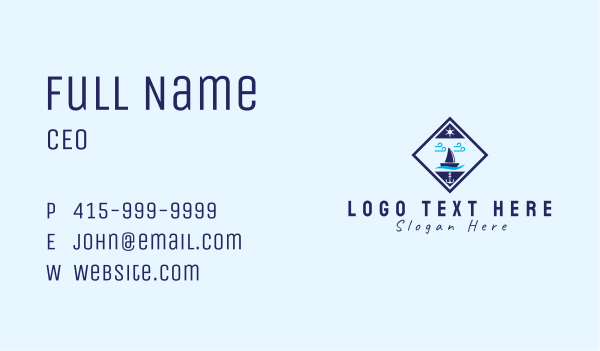 Nautical Sailboat Emblem Business Card Design Image Preview