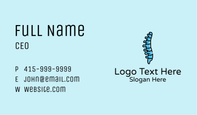 Spinal Cord Anatomy Business Card Image Preview
