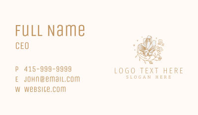 Gold Crystal Jewelry Business Card Image Preview