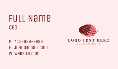 Beef Steak Meat Business Card Image Preview