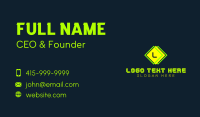 Neon Bar Letter Business Card Preview