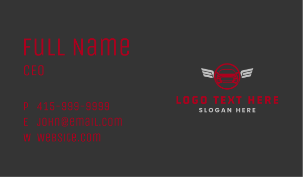 Sports Car Wings Business Card Design Image Preview