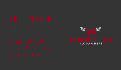 Sports Car Wings Business Card Image Preview