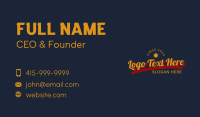 Retro Sun Wordmark Business Card Image Preview