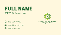 Natural Leaf Lettermark Wreath Business Card Image Preview