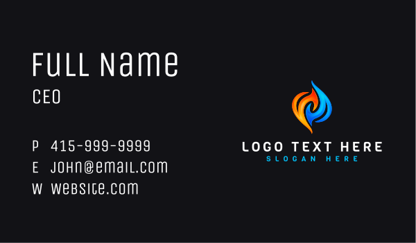 Fuel Fire Ice Business Card Design Image Preview