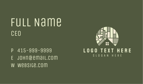 House Floor Tiles Business Card Design Image Preview