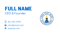 Blue Painting Brush Business Card Design