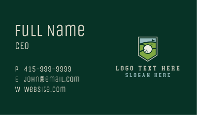 Golf Course Shield Business Card Image Preview