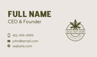 Marijuana Round Badge Business Card Image Preview
