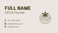 Marijuana Round Badge Business Card Design