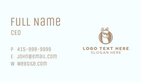 Wild Alpaca Animal Business Card Design Image Preview