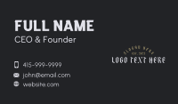 Vintage Calligraphy Wordmark Business Card Preview