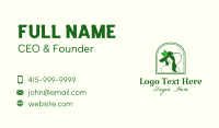 Green Nature Woman Business Card Image Preview