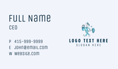 Janitorial Mop Sanitation Business Card Image Preview
