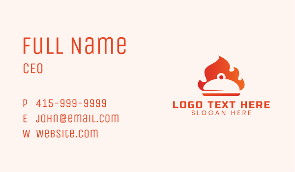 Gradient Flame Cloche Business Card Design Image Preview