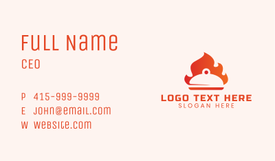 Gradient Flame Cloche Business Card Image Preview