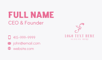 Floral Spa Letter F Business Card Preview