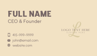 Elegant Curvy Lettermark Business Card Design