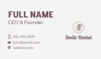 Wave Pattern Monogram Business Card Image Preview
