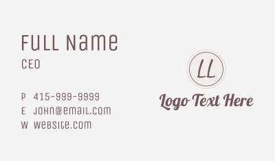 Wave Pattern Monogram Business Card Image Preview