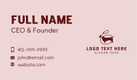 Daschund Dog Leash Business Card Image Preview