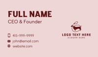 Daschund Dog Leash Business Card Design