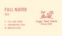 Red Delivery Bike Business Card Image Preview