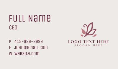 Lotus Petals Letter B Business Card Image Preview