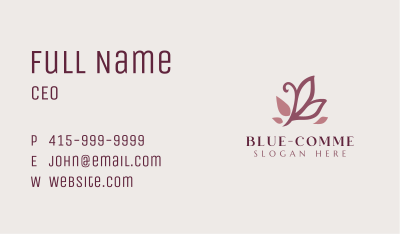 Lotus Petals Letter B Business Card Image Preview