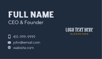 White Urban Western Wordmark  Business Card Image Preview