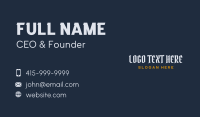 White Urban Western Wordmark  Business Card Design