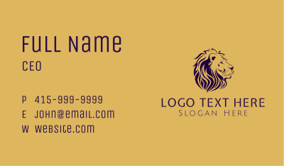Wild Lion Banking Business Card