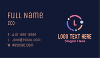 Cyber Orbit Letter Business Card Image Preview