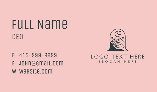 Astrological Mountain Emblem Business Card Design Image Preview