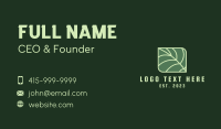 Green Leaf Emblem Business Card Design
