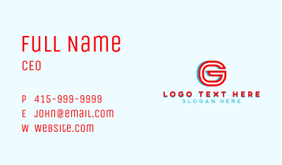 Company Firm Letter G Business Card Image Preview