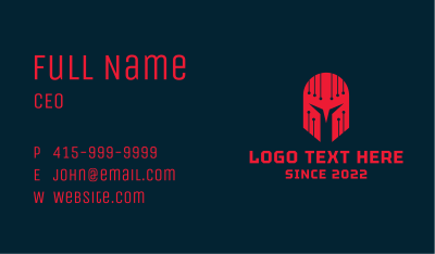 Tech Knight Helmet  Business Card Image Preview