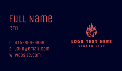 Flame Steakhouse Cow Business Card Image Preview