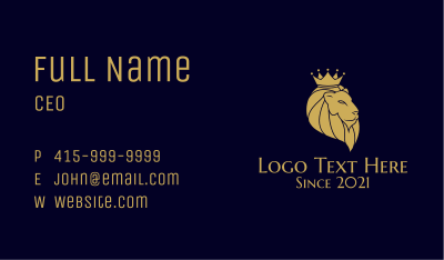 Deluxe Lion King Business Card