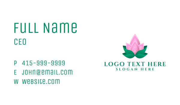 Lotus Petals Garden  Business Card Design Image Preview