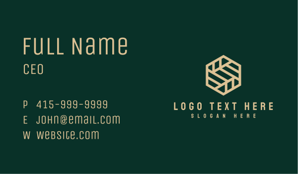 Generic Hexagon Corporation Business Card Design Image Preview