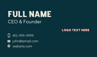 Modern Masculine Wordmark Business Card Image Preview