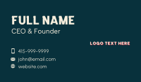 Modern Masculine Wordmark Business Card Preview